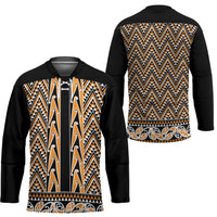New Zealand Maori Niho Taniwha Hockey Jersey Karaka Mangopare and Puhoro Pattern - Polynesian Pride
