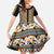 New Zealand Maori Niho Taniwha Kid Short Sleeve Dress Karaka Mangopare and Puhoro Pattern