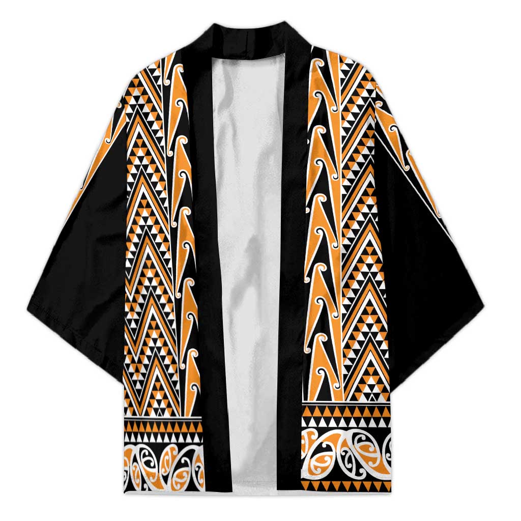 New Zealand Maori Niho Taniwha Kimono Karaka Mangopare and Puhoro Pattern - Polynesian Pride