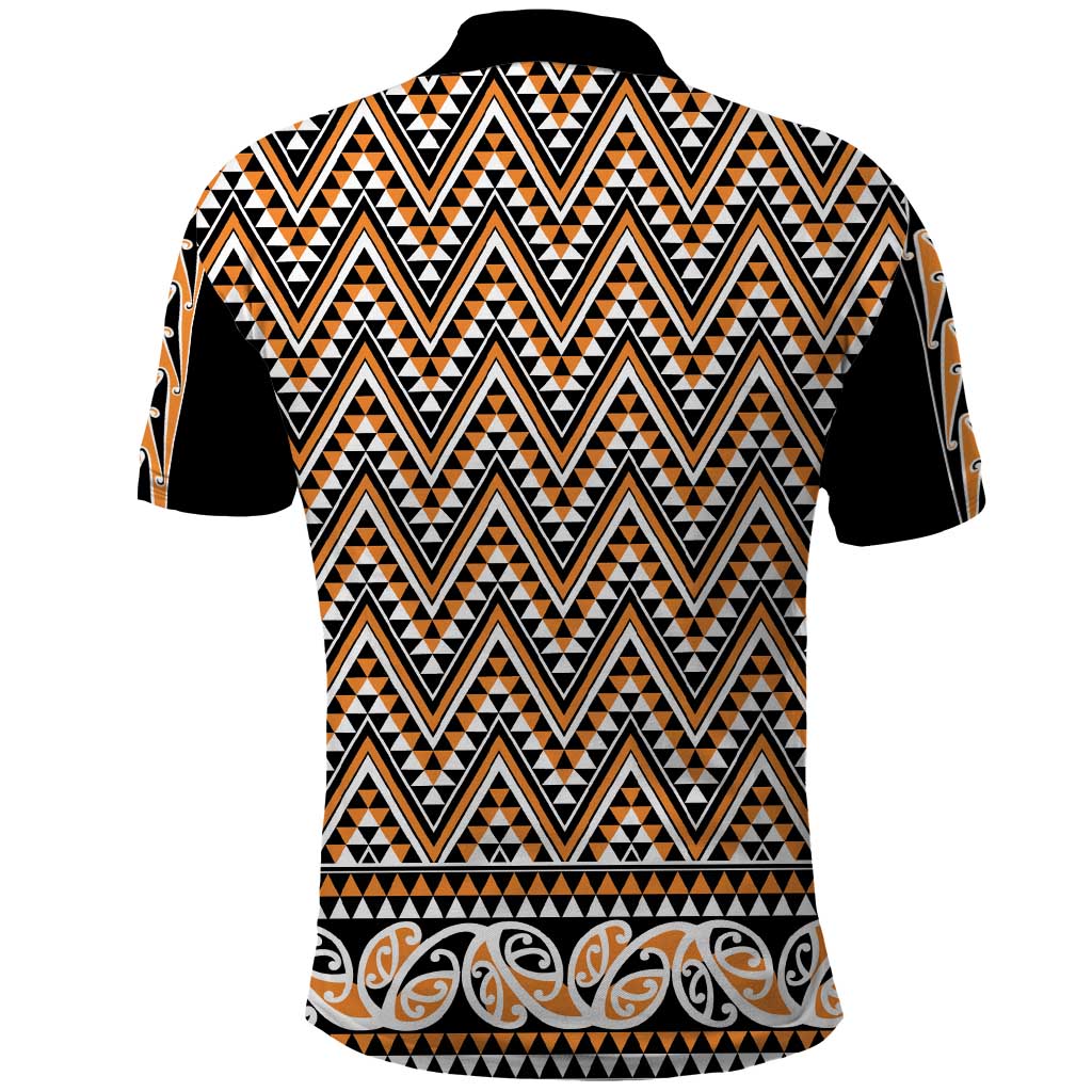 New Zealand Maori Niho Taniwha Polo Shirt Karaka Mangopare and Puhoro Pattern