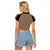 New Zealand Maori Niho Taniwha Raglan Cropped T Shirt Karaka Mangopare and Puhoro Pattern