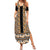New Zealand Maori Niho Taniwha Summer Maxi Dress Karaka Mangopare and Puhoro Pattern