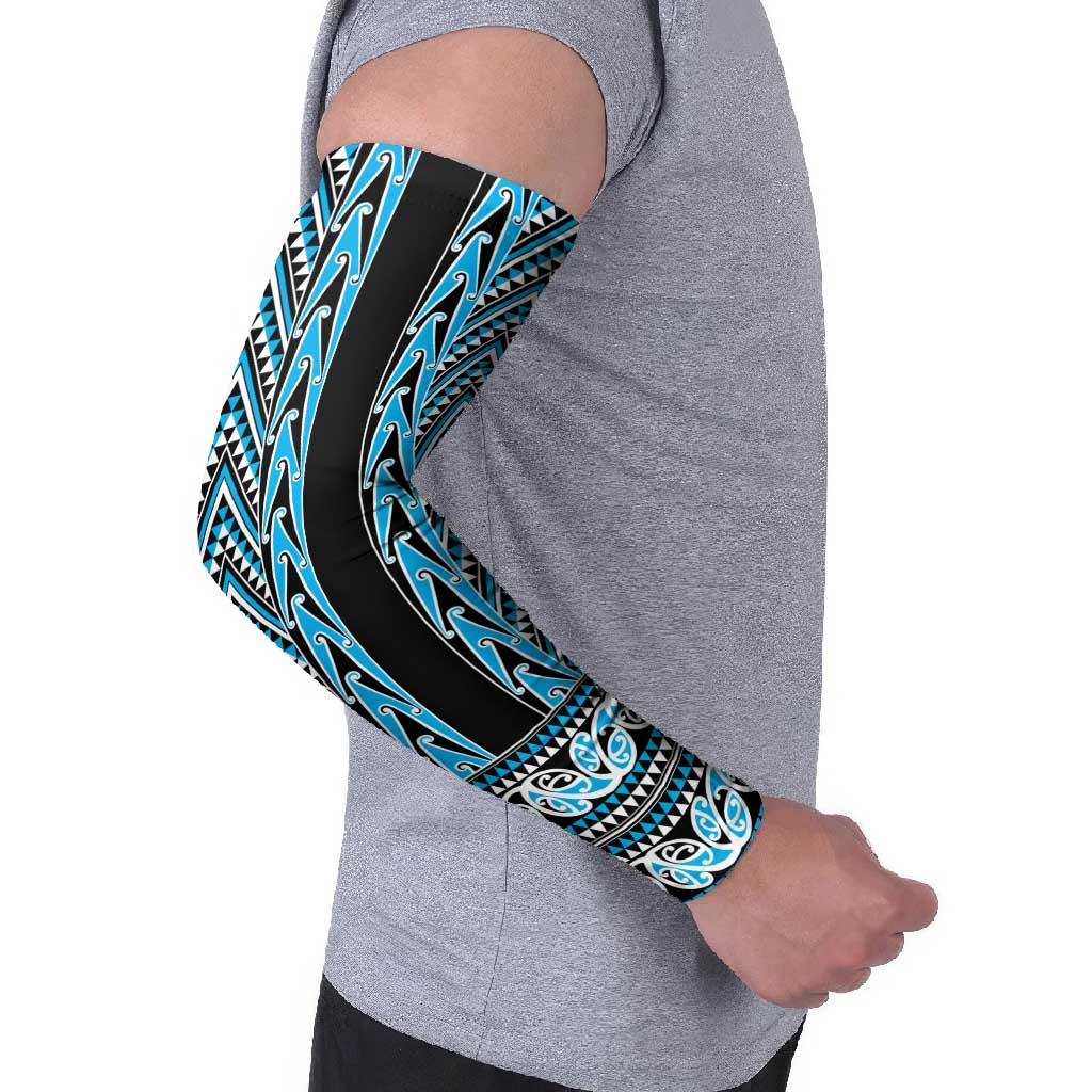 New Zealand Maori Niho Taniwha Arm Sleeves Kikorangi Mangopare and Puhoro Pattern - Polynesian Pride