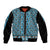 New Zealand Maori Niho Taniwha Bomber Jacket Kikorangi Mangopare and Puhoro Pattern