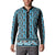 New Zealand Maori Niho Taniwha Button Sweatshirt Kikorangi Mangopare and Puhoro Pattern
