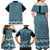 New Zealand Maori Niho Taniwha Family Matching Off Shoulder Maxi Dress and Hawaiian Shirt Kikorangi Mangopare and Puhoro Pattern