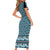 New Zealand Maori Niho Taniwha Family Matching Short Sleeve Bodycon Dress and Hawaiian Shirt Kikorangi Mangopare and Puhoro Pattern