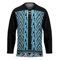 New Zealand Maori Niho Taniwha Hockey Jersey Kikorangi Mangopare and Puhoro Pattern - Polynesian Pride