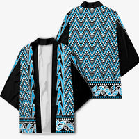 New Zealand Maori Niho Taniwha Kimono Kikorangi Mangopare and Puhoro Pattern - Polynesian Pride