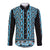 New Zealand Maori Niho Taniwha Long Sleeve Button Shirt Kikorangi Mangopare and Puhoro Pattern
