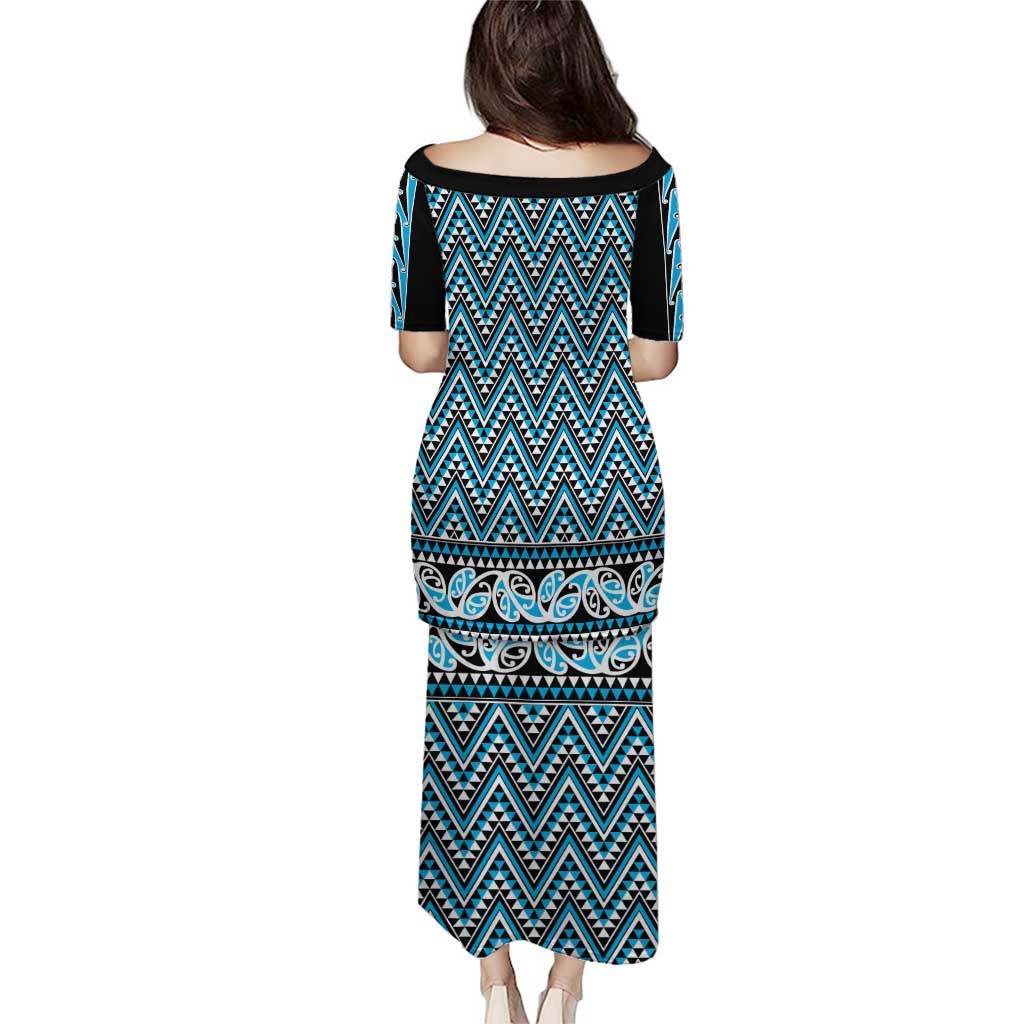 New Zealand Maori Niho Taniwha Puletasi Kikorangi Mangopare and Puhoro Pattern