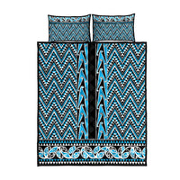 New Zealand Maori Niho Taniwha Quilt Bed Set Kikorangi Mangopare and Puhoro Pattern