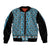 New Zealand Maori Niho Taniwha Sleeve Zip Bomber Jacket Kikorangi Mangopare and Puhoro Pattern