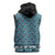 New Zealand Maori Niho Taniwha Sleeveless Hoodie Kikorangi Mangopare and Puhoro Pattern - Polynesian Pride