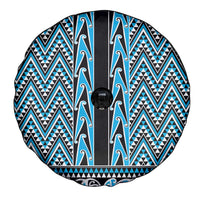 New Zealand Maori Niho Taniwha Spare Tire Cover Kikorangi Mangopare and Puhoro Pattern