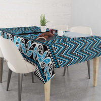New Zealand Maori Niho Taniwha Tablecloth Kikorangi Mangopare and Puhoro Pattern