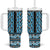 New Zealand Maori Niho Taniwha Tumbler With Handle Kikorangi Mangopare and Puhoro Pattern