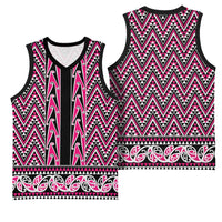 New Zealand Maori Niho Taniwha Basketball Jersey Mawhero Mangopare and Puhoro Pattern - Polynesian Pride