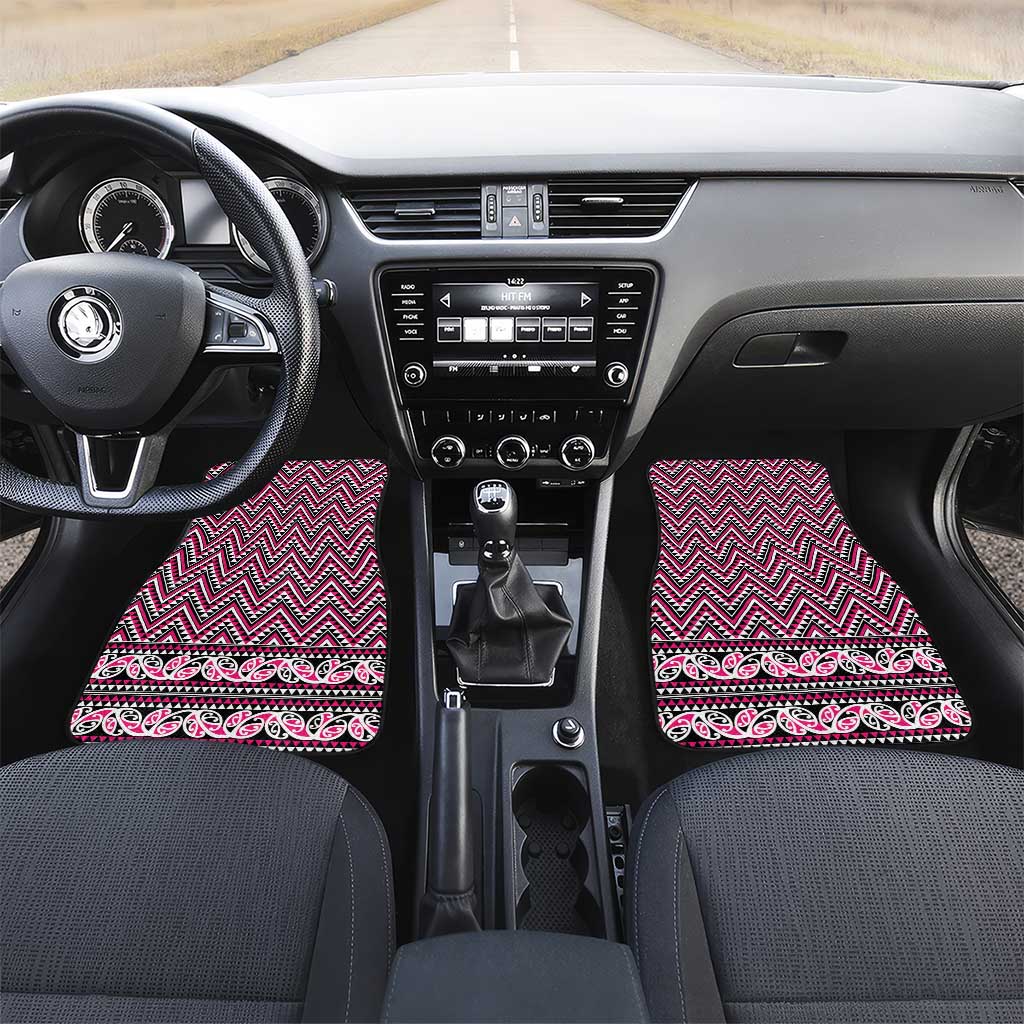 New Zealand Maori Niho Taniwha Car Mats Mawhero Mangopare and Puhoro Pattern