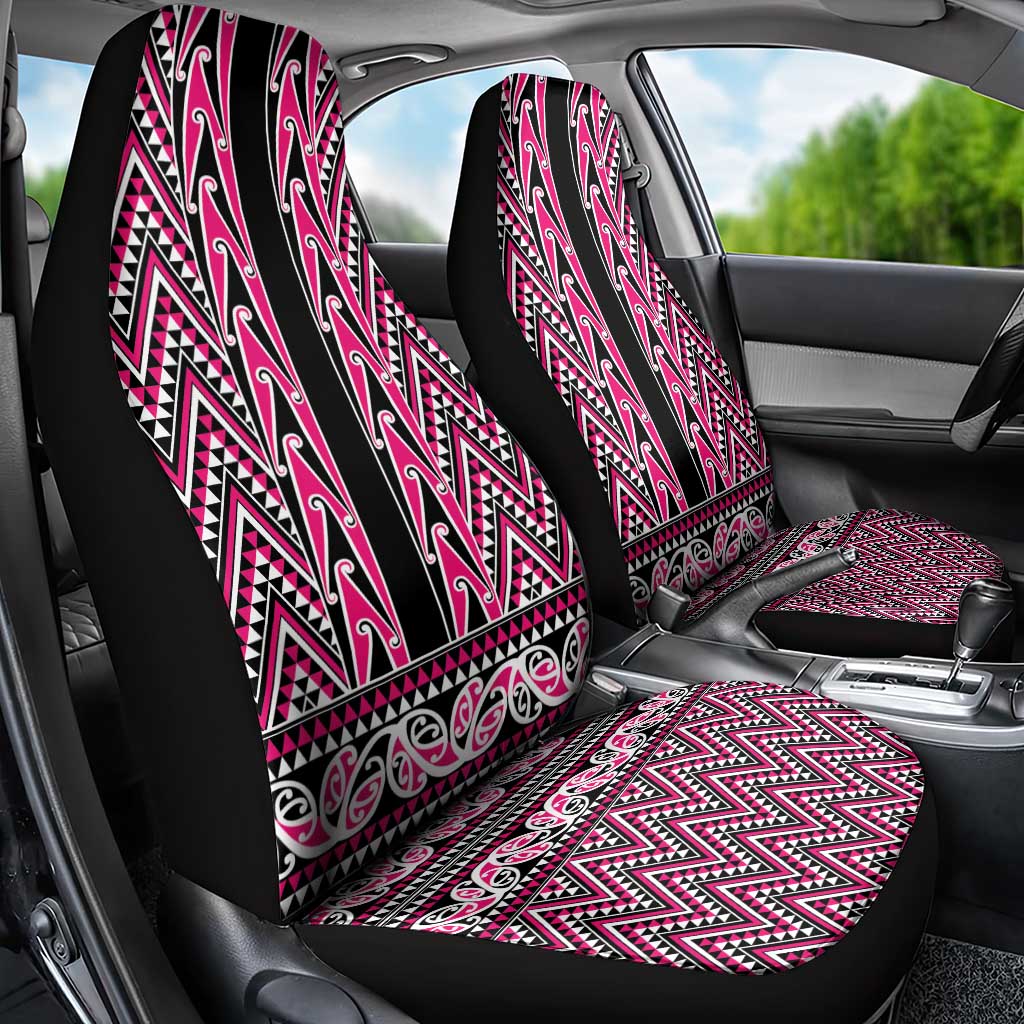 New Zealand Maori Niho Taniwha Car Seat Cover Mawhero Mangopare and Puhoro Pattern