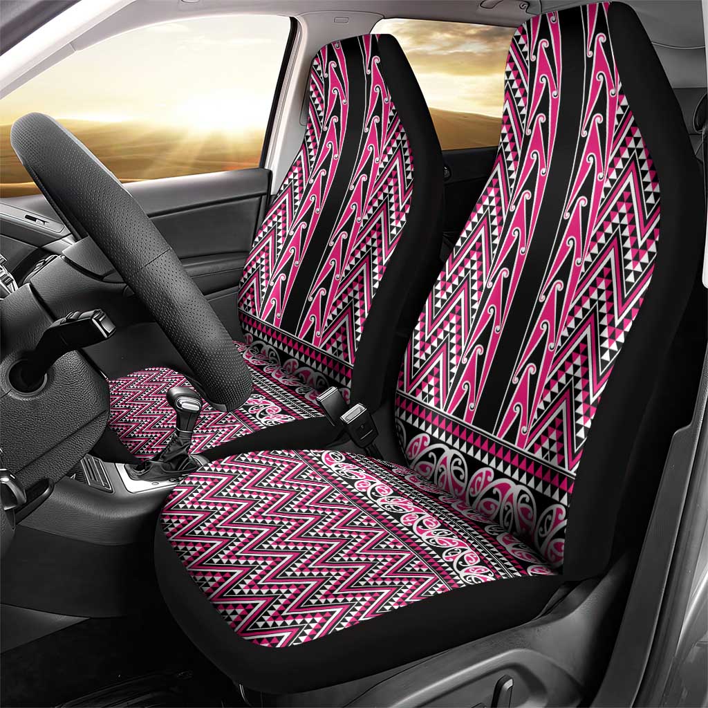 New Zealand Maori Niho Taniwha Car Seat Cover Mawhero Mangopare and Puhoro Pattern