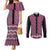 New Zealand Maori Niho Taniwha Couples Matching Mermaid Dress and Long Sleeve Button Shirt Mawhero Mangopare and Puhoro Pattern