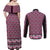 New Zealand Maori Niho Taniwha Couples Matching Off Shoulder Maxi Dress and Long Sleeve Button Shirt Mawhero Mangopare and Puhoro Pattern