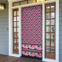 New Zealand Maori Niho Taniwha Door Cover Mawhero Mangopare and Puhoro Pattern LT9 - Polynesian Pride