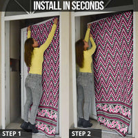 New Zealand Maori Niho Taniwha Door Cover Mawhero Mangopare and Puhoro Pattern LT9 - Polynesian Pride