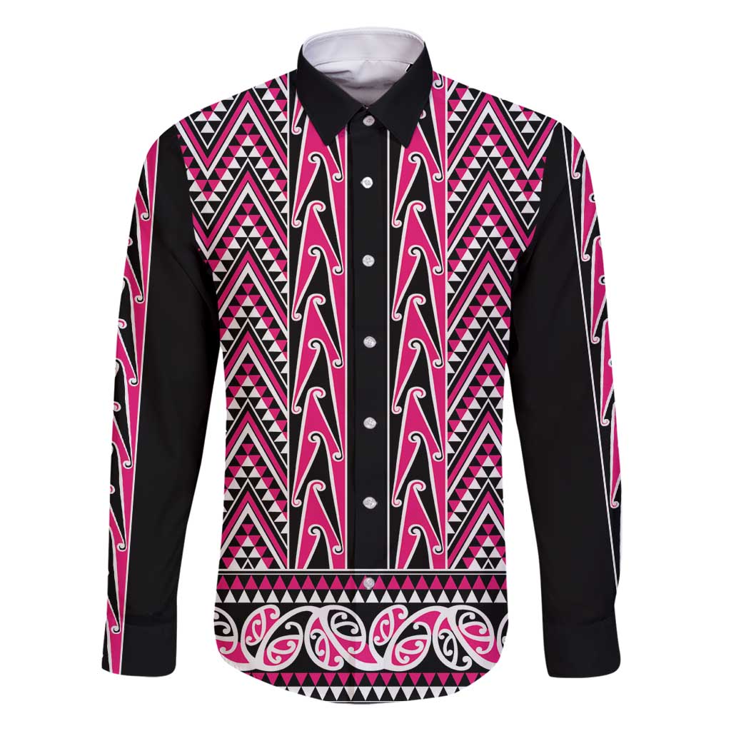 New Zealand Maori Niho Taniwha Family Matching Long Sleeve Bodycon Dress and Hawaiian Shirt Mawhero Mangopare and Puhoro Pattern