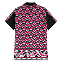 New Zealand Maori Niho Taniwha Family Matching Off Shoulder Short Dress and Hawaiian Shirt Mawhero Mangopare and Puhoro Pattern LT9 - Polynesian Pride