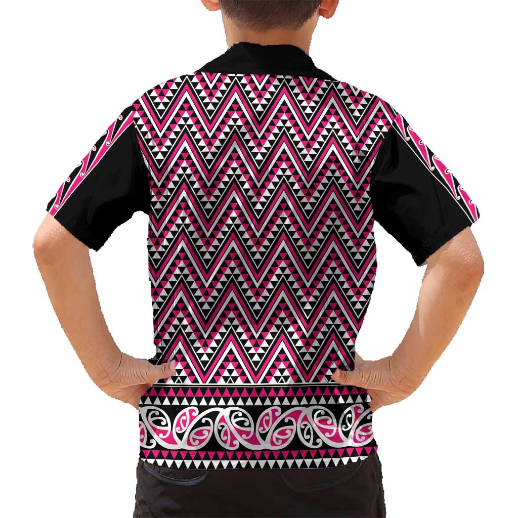 New Zealand Maori Niho Taniwha Family Matching Puletasi and Hawaiian Shirt Mawhero Mangopare and Puhoro Pattern LT9 - Polynesian Pride