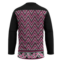 New Zealand Maori Niho Taniwha Hockey Jersey Mawhero Mangopare and Puhoro Pattern - Polynesian Pride