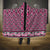 New Zealand Maori Niho Taniwha Hooded Blanket Mawhero Mangopare and Puhoro Pattern
