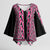 New Zealand Maori Niho Taniwha Kimono Sleeve Blouse Mawhero Mangopare and Puhoro Pattern - Polynesian Pride