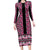 New Zealand Maori Niho Taniwha Long Sleeve Bodycon Dress Mawhero Mangopare and Puhoro Pattern