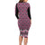New Zealand Maori Niho Taniwha Long Sleeve Bodycon Dress Mawhero Mangopare and Puhoro Pattern