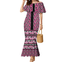 New Zealand Maori Niho Taniwha Mermaid Dress Mawhero Mangopare and Puhoro Pattern