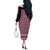 New Zealand Maori Niho Taniwha Off The Shoulder Long Sleeve Dress Mawhero Mangopare and Puhoro Pattern