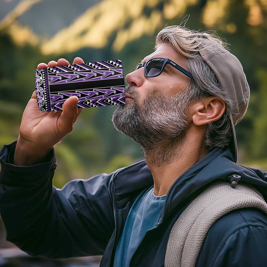 New Zealand Maori Niho Taniwha 4 in 1 Can Cooler Tumbler Waiporopo Mangopare and Puhoro Pattern