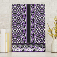 New Zealand Maori Niho Taniwha Canvas Wall Art Waiporopo Mangopare and Puhoro Pattern LT9 Without Frame Purple - Polynesian Pride