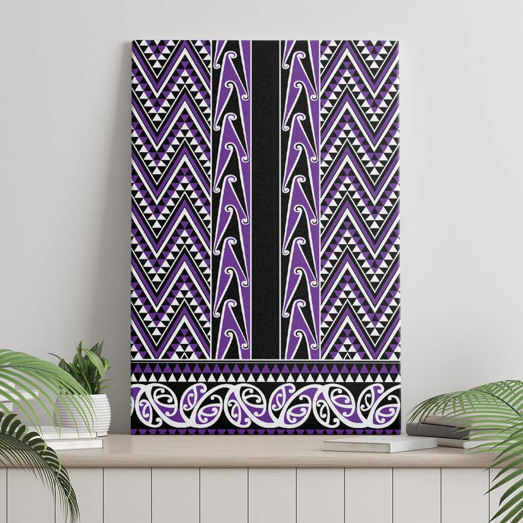 New Zealand Maori Niho Taniwha Canvas Wall Art Waiporopo Mangopare and Puhoro Pattern LT9 - Polynesian Pride
