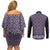 New Zealand Maori Niho Taniwha Couples Matching Off Shoulder Short Dress and Long Sleeve Button Shirt Waiporopo Mangopare and Puhoro Pattern