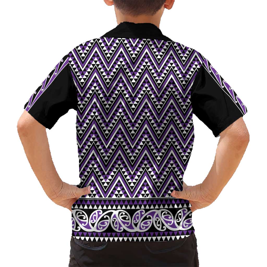 New Zealand Maori Niho Taniwha Family Matching Off Shoulder Maxi Dress and Hawaiian Shirt Waiporopo Mangopare and Puhoro Pattern LT9 - Polynesian Pride