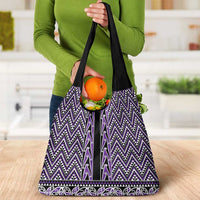 New Zealand Maori Niho Taniwha Grocery Bag Waiporopo Mangopare and Puhoro Pattern