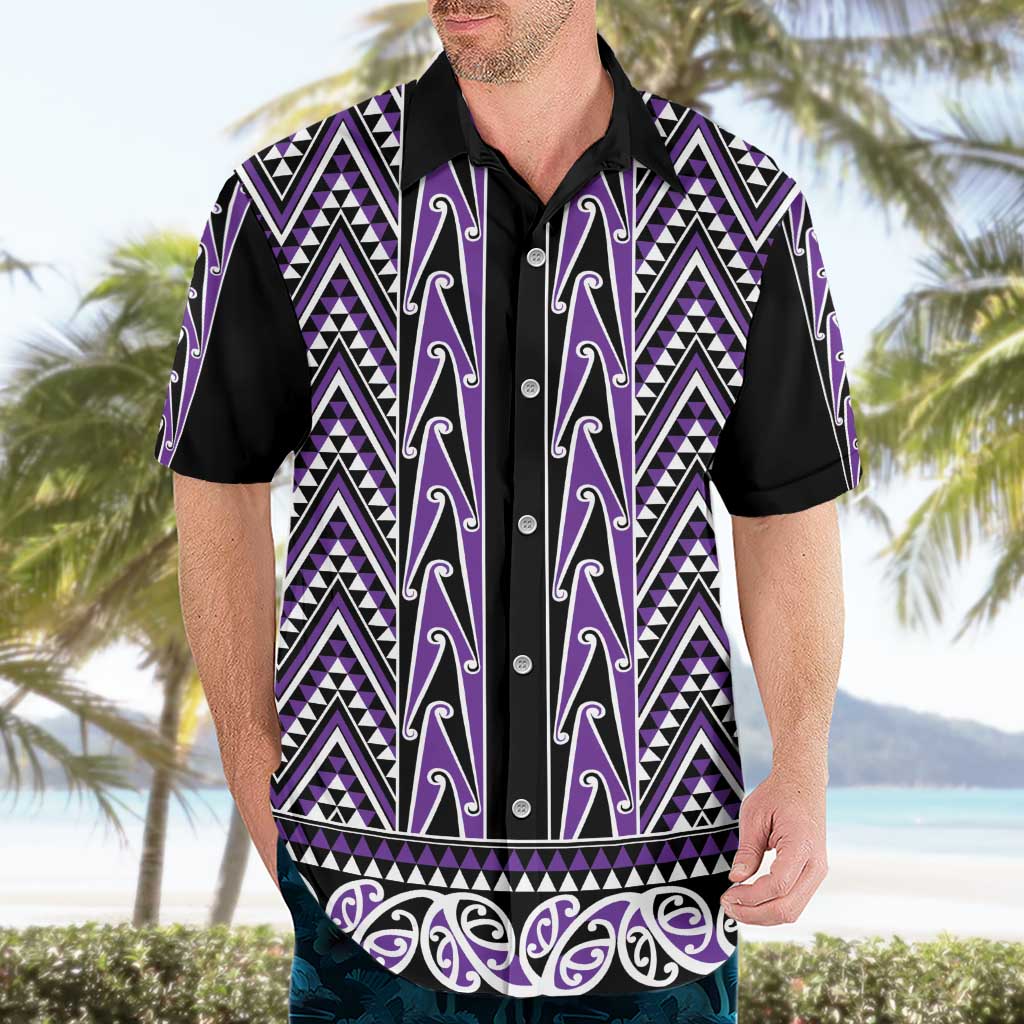 New Zealand Maori Niho Taniwha Hawaiian Shirt Waiporopo Mangopare and Puhoro Pattern