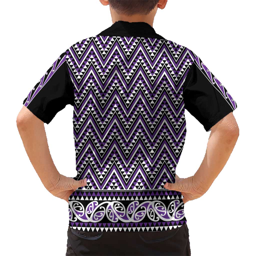 New Zealand Maori Niho Taniwha Hawaiian Shirt Waiporopo Mangopare and Puhoro Pattern
