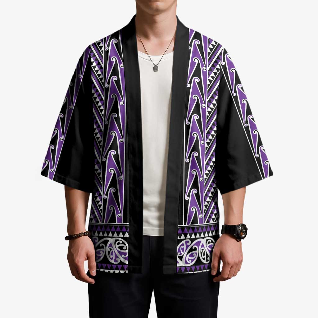 New Zealand Maori Niho Taniwha Kimono Waiporopo Mangopare and Puhoro Pattern - Polynesian Pride