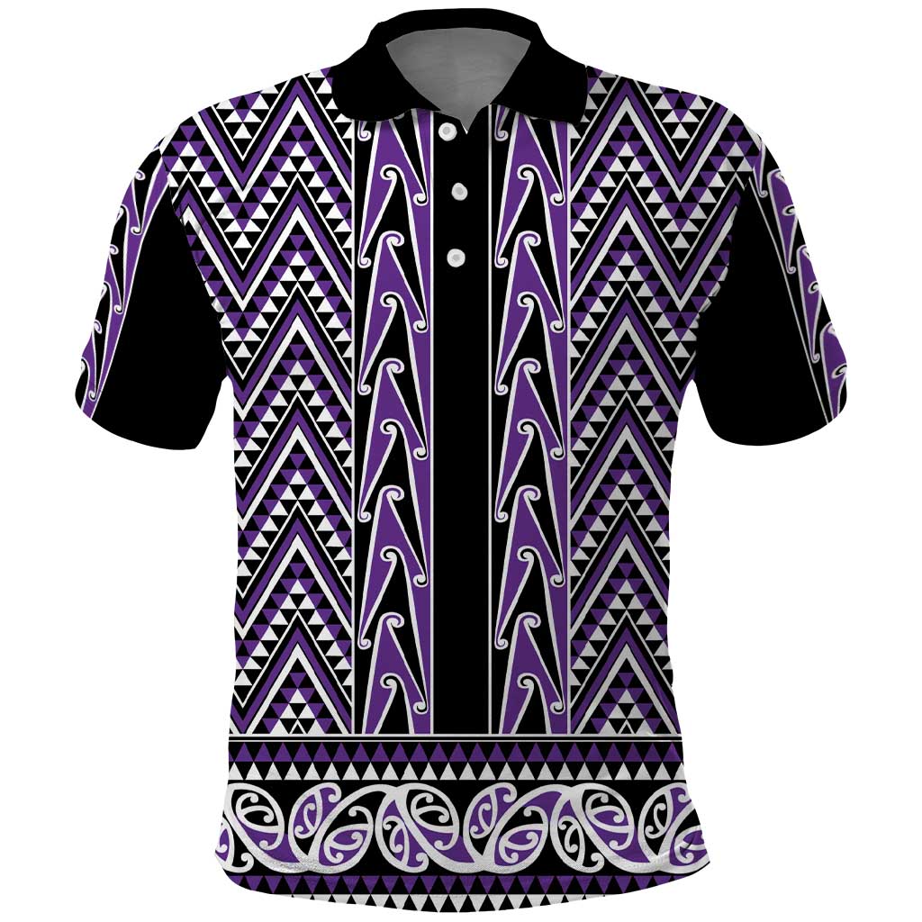 New Zealand Maori Niho Taniwha Polo Shirt Waiporopo Mangopare and Puhoro Pattern