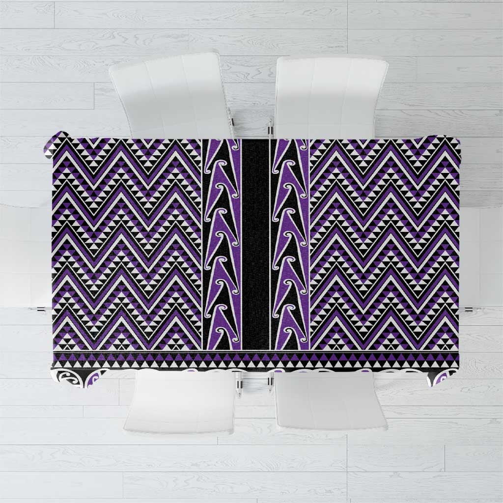 New Zealand Maori Niho Taniwha Tablecloth Waiporopo Mangopare and Puhoro Pattern